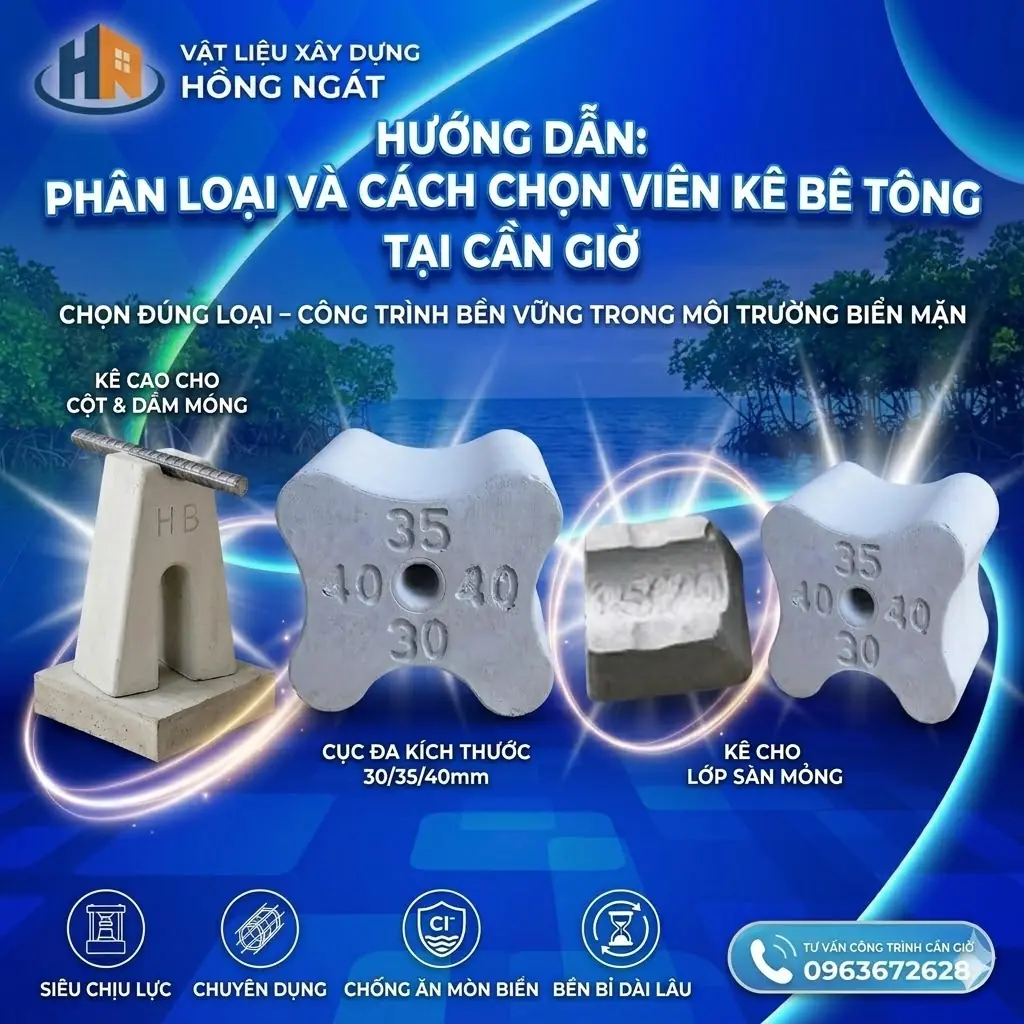 Phân Loại Và Cách Chọn cục Kê Bê Tông Cần Giờ