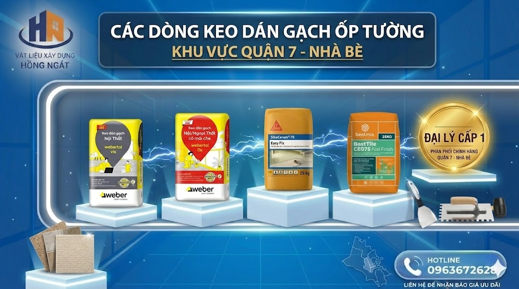 Các Dòng Keo Dán Gạch Ốp Tường