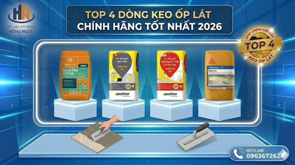 Top Các Dòng Keo Ốp Lát Chính Hãng