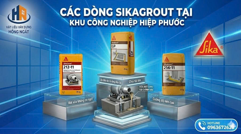 các dòng sikagrout tại kcn hiệp phước