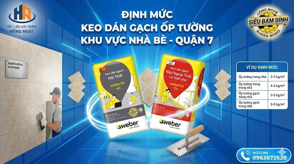 Định Mức Keo Dán Gạch Ốp Tường
