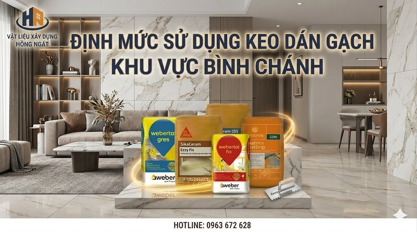 Định mức sử dụng keo dán gạch