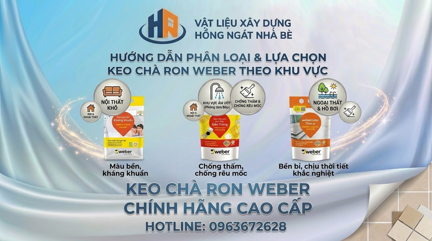 Phân Loại Các Dòng Keo Chà Ron Bột Theo Khu Vực Thi Công