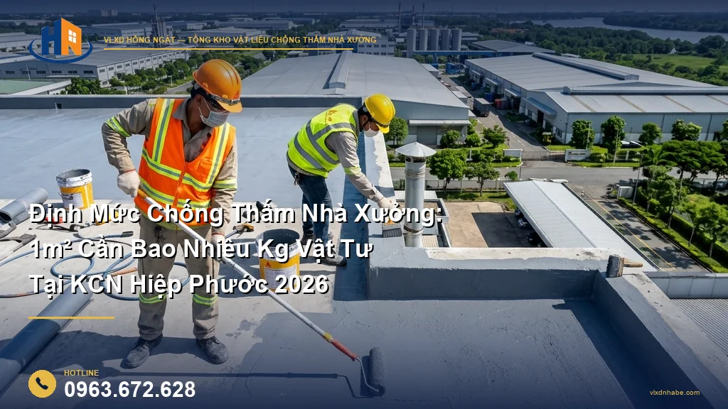 Định Mức Chống Thấm Nhà Xưởng Tại KCN Hiệp Phước