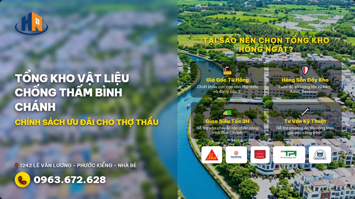 Tổng Kho Vật Liệu Chống Thấm - VLXD Hồng Ngát