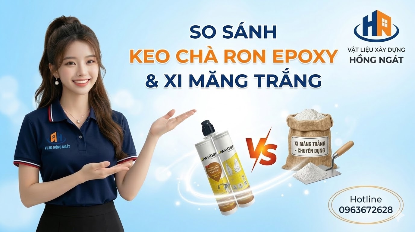 So Sánh Keo Chà Ron Epoxy Và Xi Măng Trắng