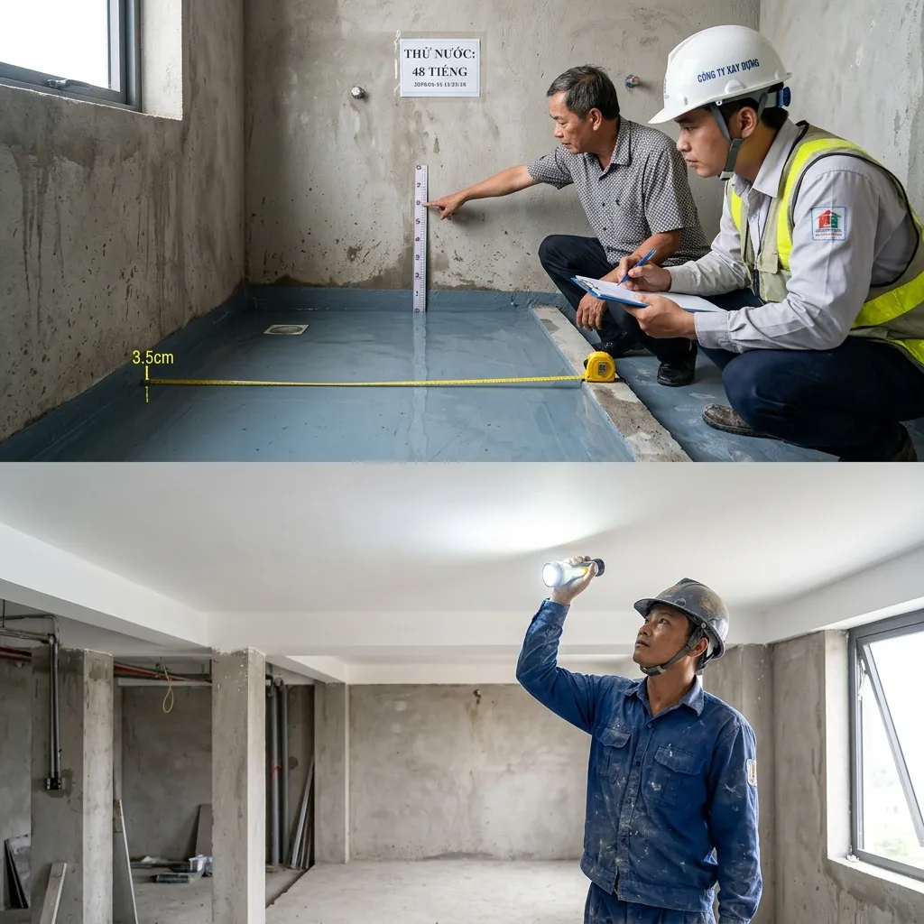 các dòng vật liệu chống thấm - nghiệm thu