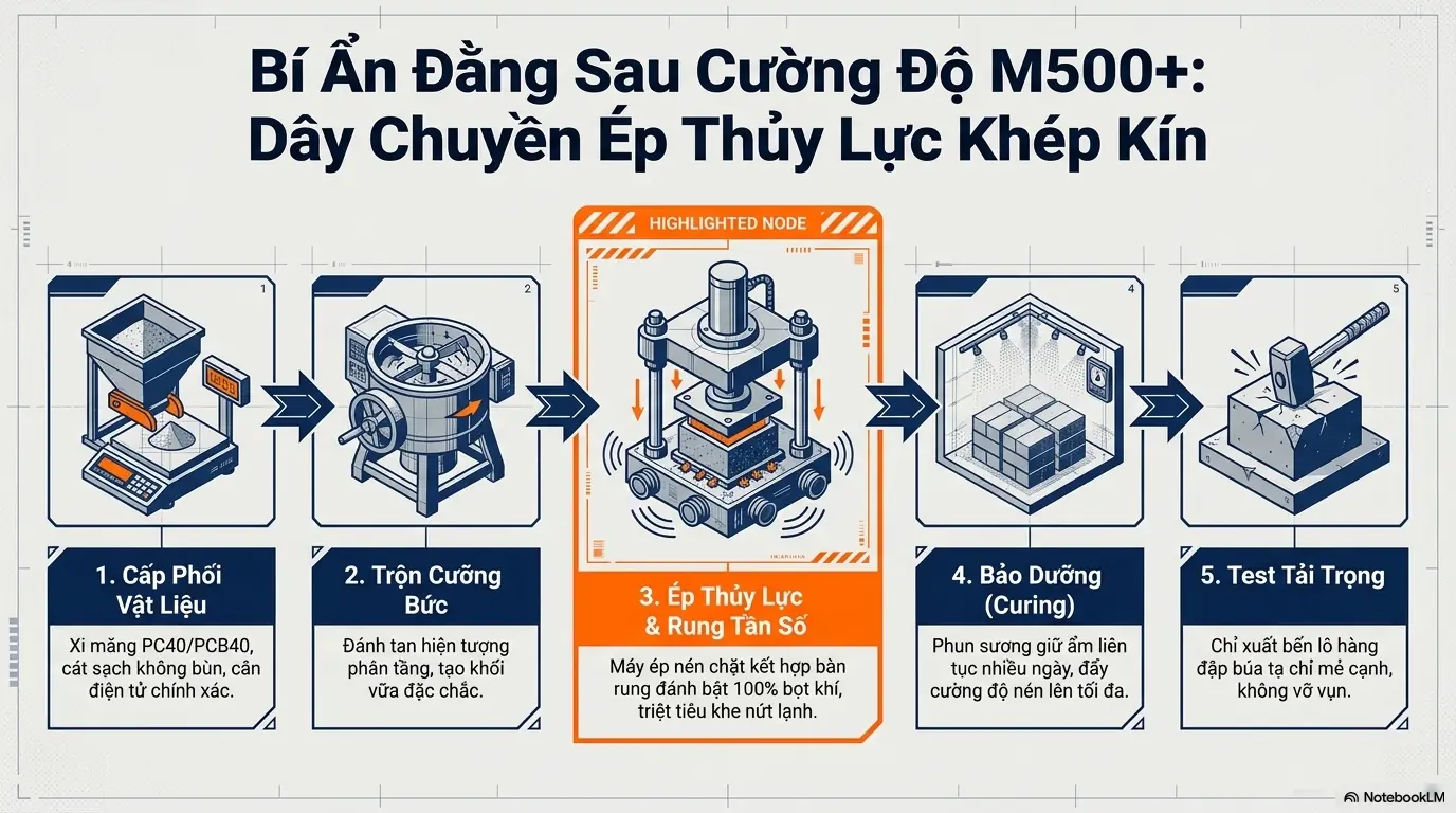 Quy Trình Sản Xuất Cục Kê Bê Tông Quận 8