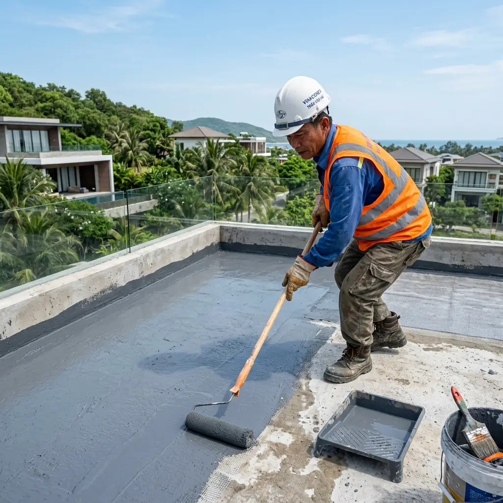 Thi Công Chống Thấm Sàn Gritone DF-1105