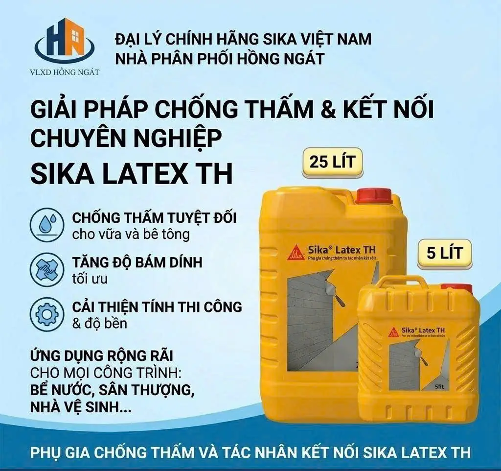 Phụ Gia Chống Thấm Sika Latex TH