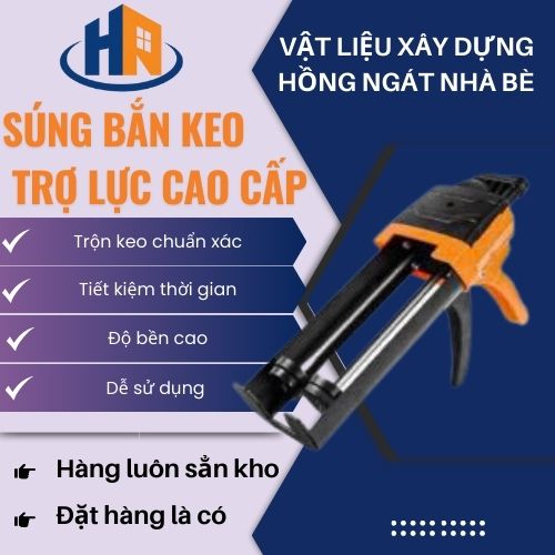 SÚNG BẮN KEO 2TP TRỢ LỰC CAO CẤP tại VLXD Hồng Ngát Nhà Bè