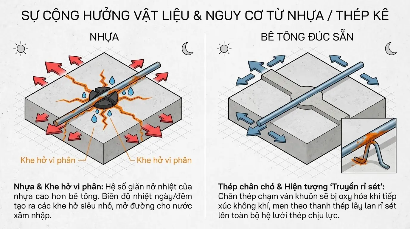 con kê bê tông long hậu - lý do dùng viên kê mác cao