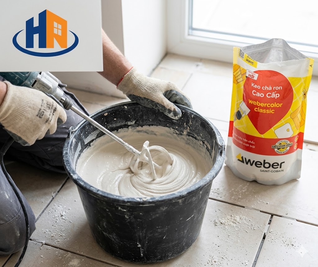 Thi Công Bột Chà Ron Gạch Weber