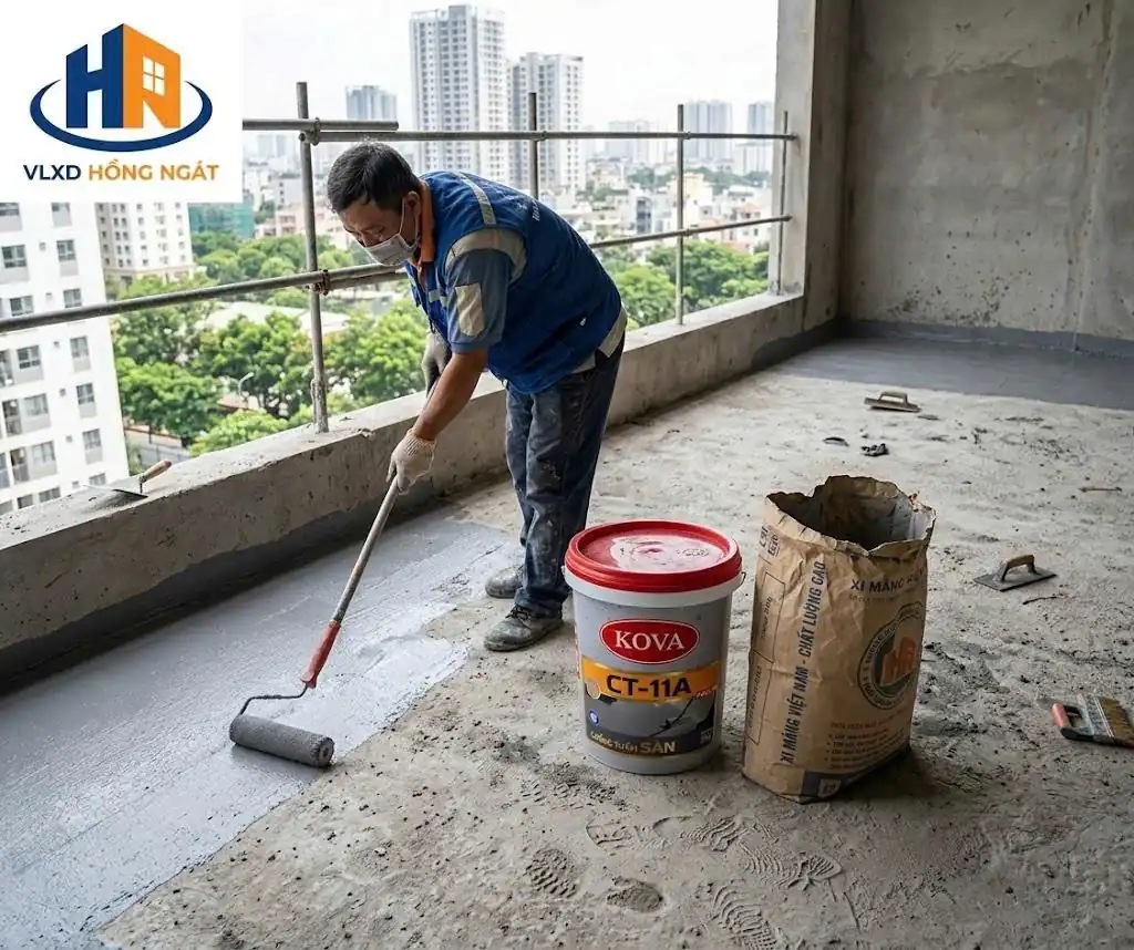 Thi Công Chống Thấm Kova CT-11A Sàn