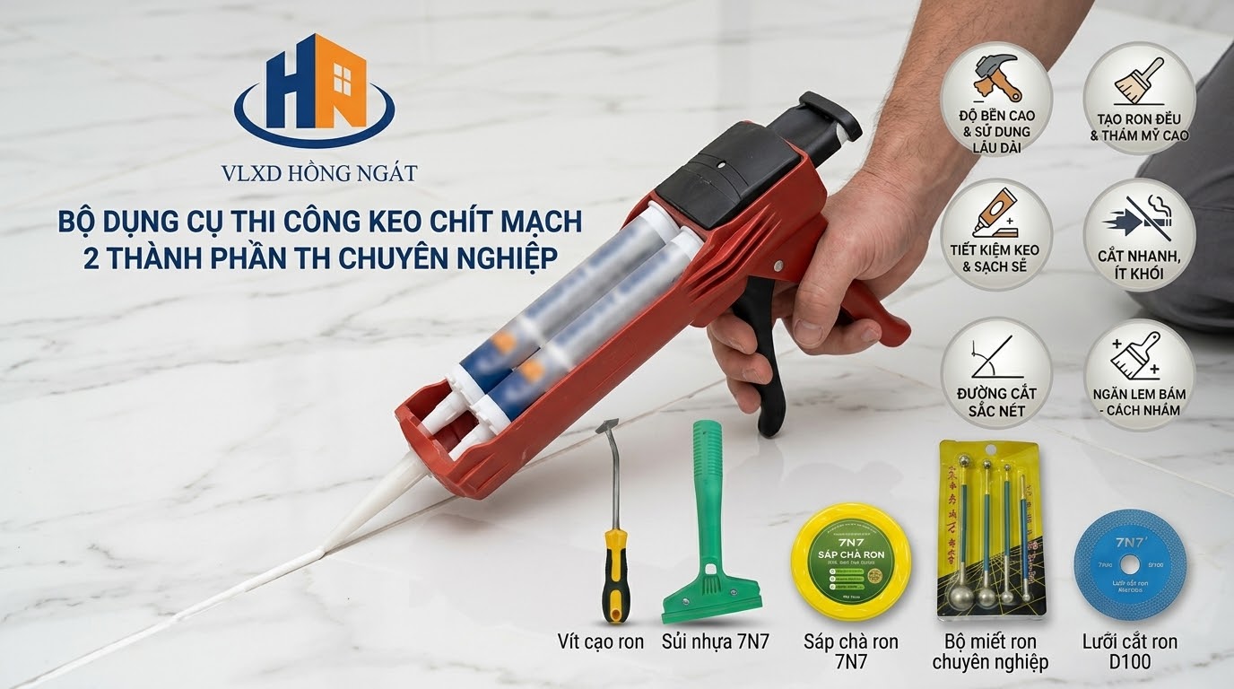 Thi Công Keo Chà Ron Epoxy 2 Thành Phần