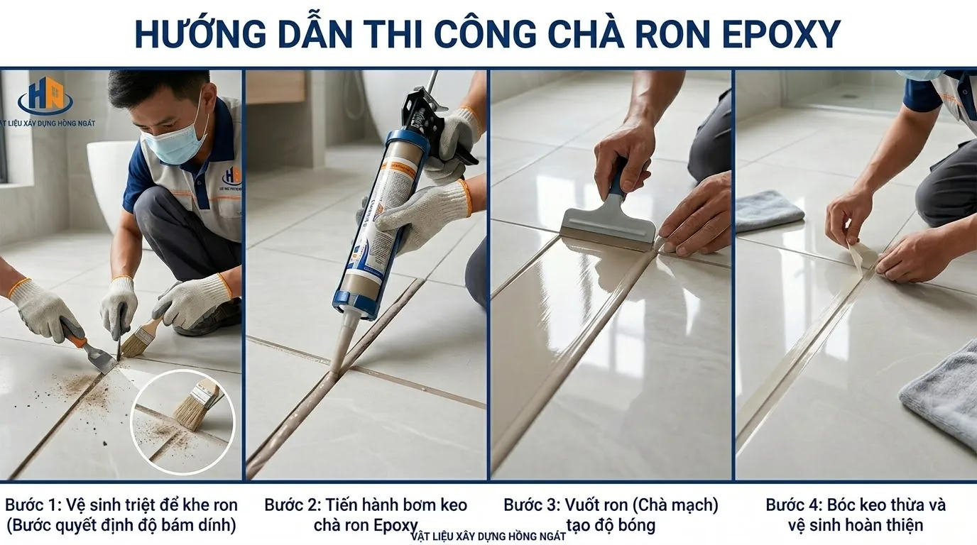 báo giá keo chà ron epoxy - thi công