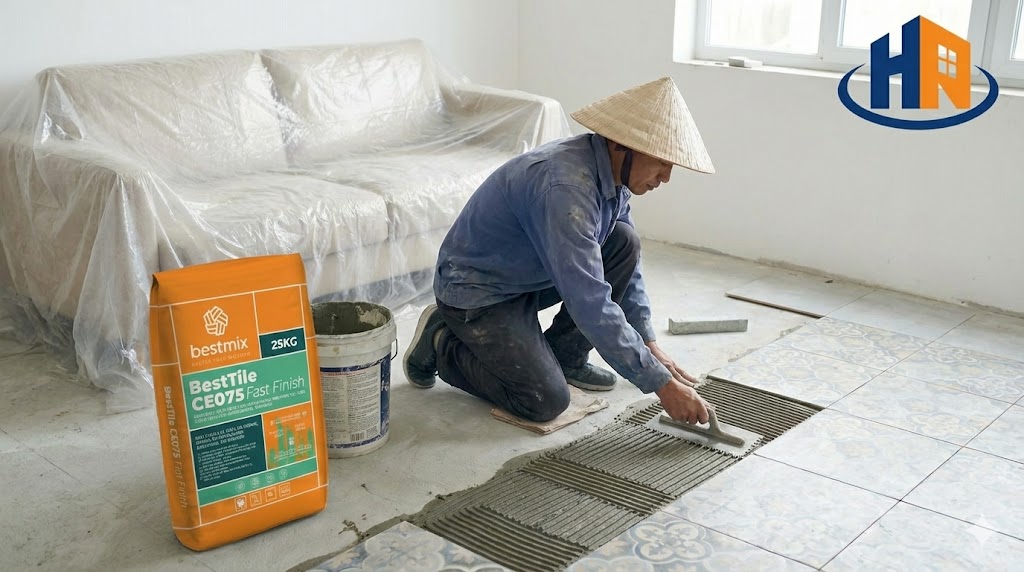 Ốp Lát Sử Dụng Keo Dán Gạch BestTile CE075