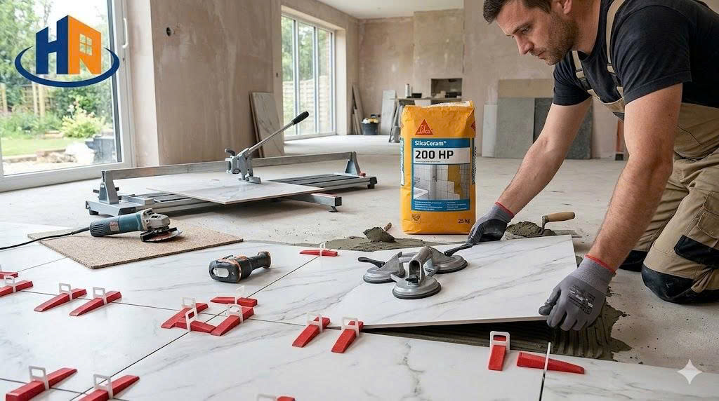định mức keo ốp lát - thi công