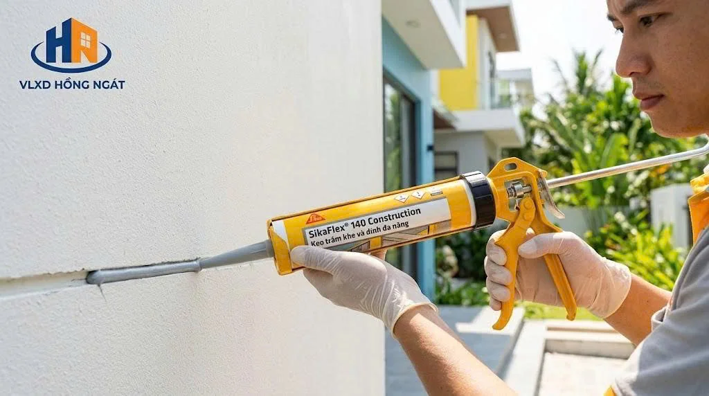 Thi Công Bắn Keo SikaFlex 140