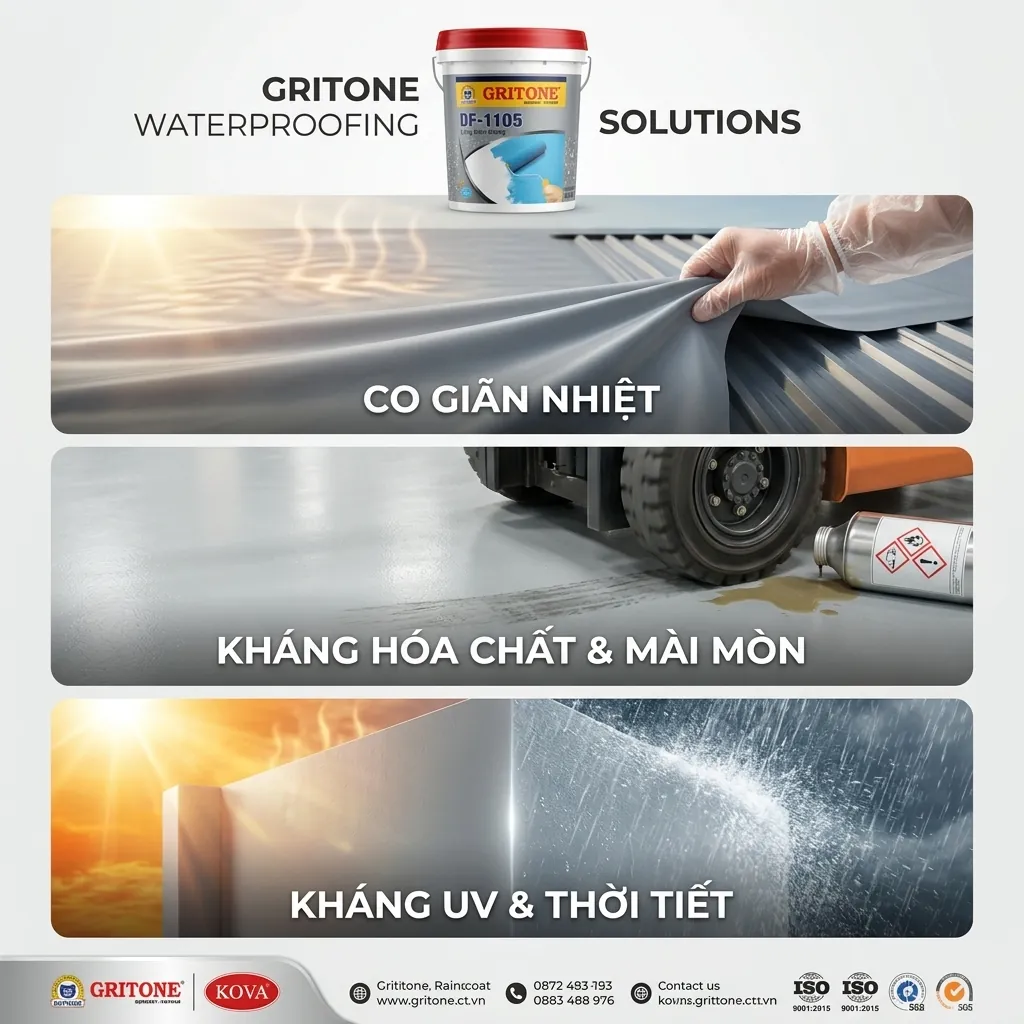 3 Tiêu Chí Chọn Vật Liệu Chống Thấm Nhà Xưởng