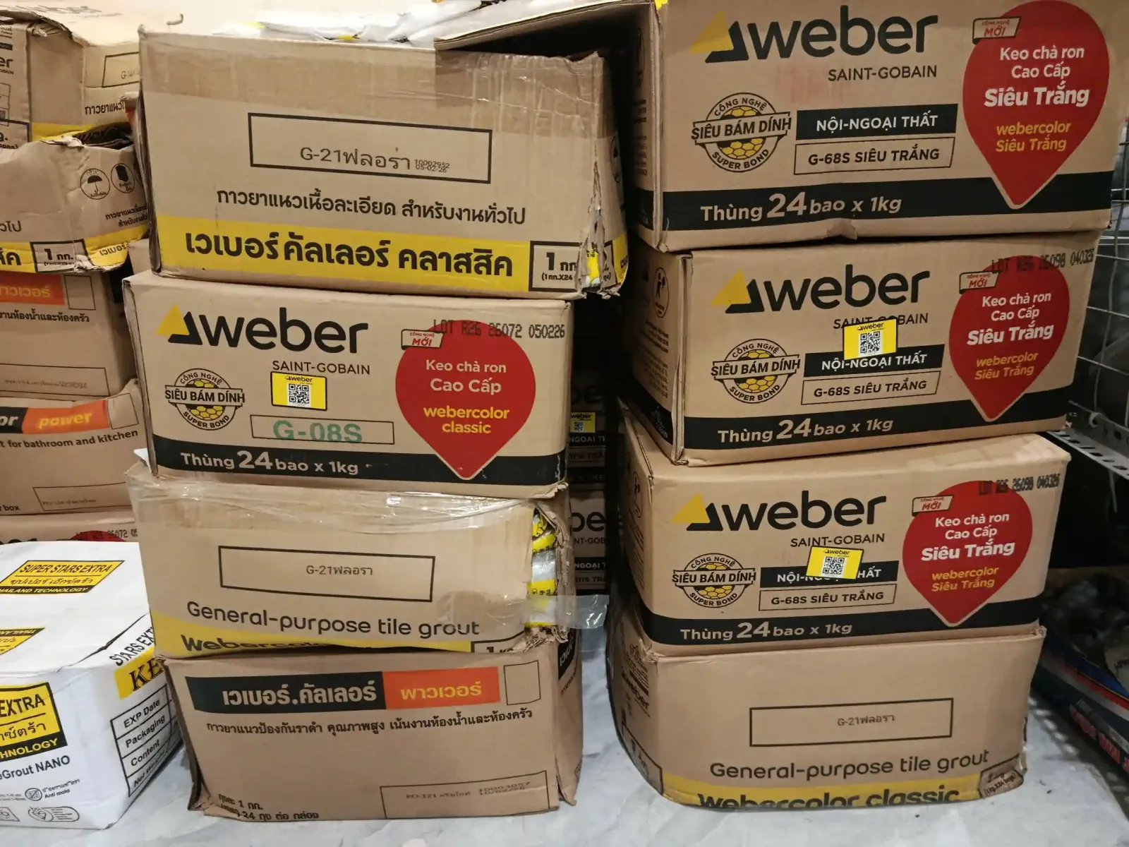 báo giá keo chà ron bột weber
