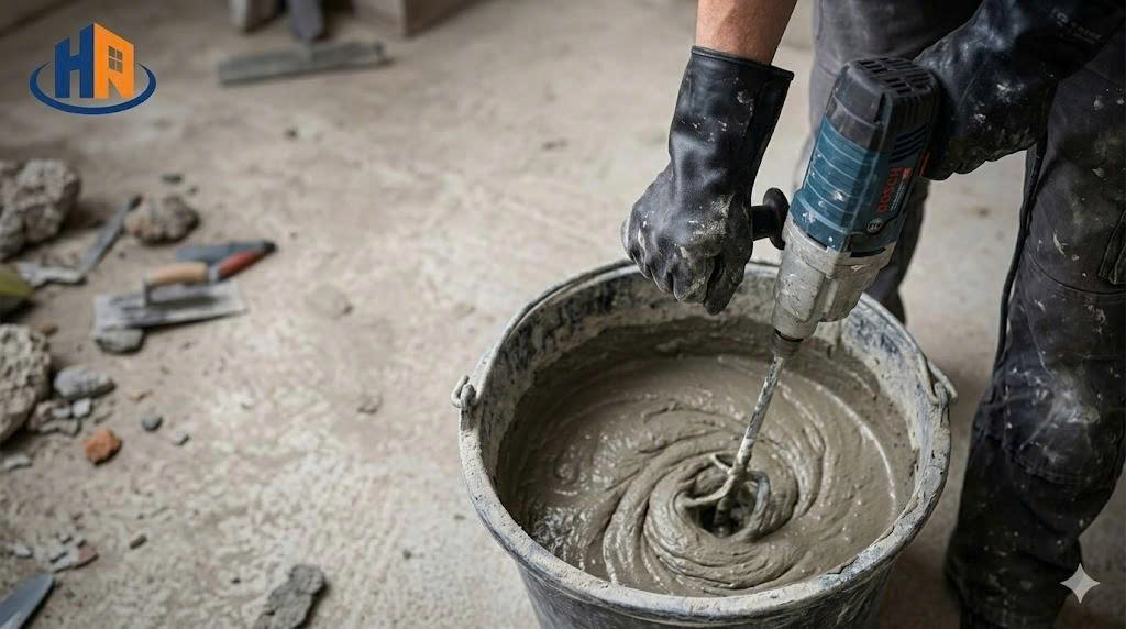 định mức keo dán gạch men - thi công