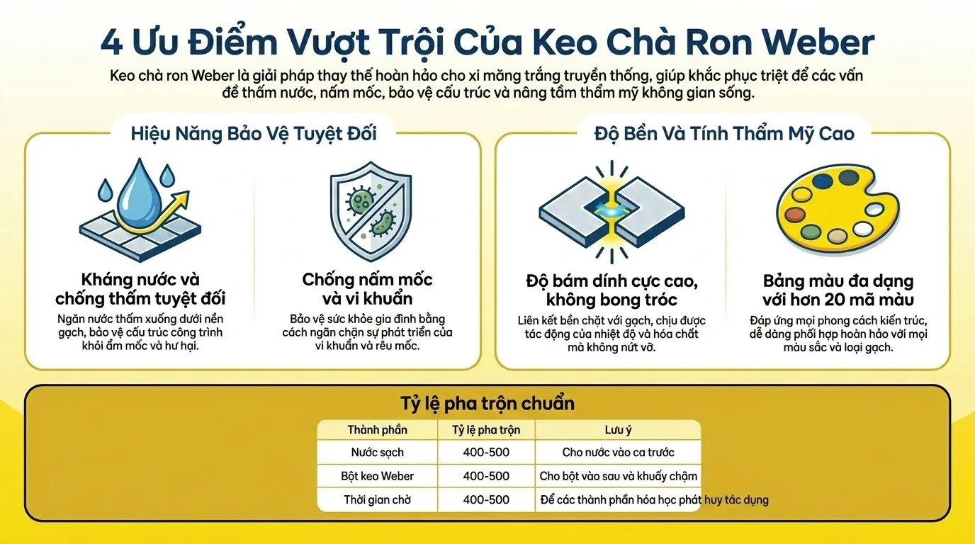 đại lý cung cấp bột chà ron weber - ưu điểm bột chà ron weber