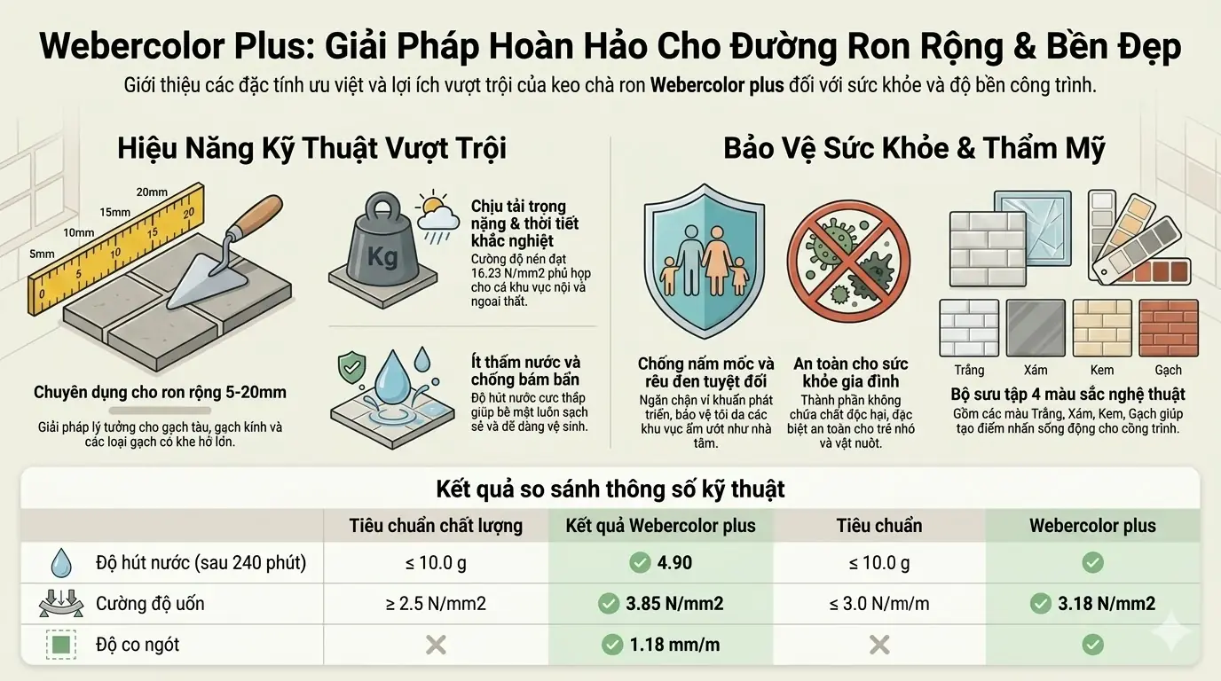 đại lý keo chà ron weber - Ưu Điểm Vượt Trội Của Keo Chà Ron Bột
