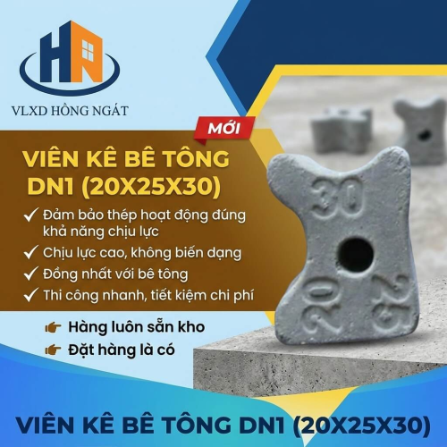 Viên Kê Bê Tông DN1 - Kích Thước Chuẩn, Mác 500