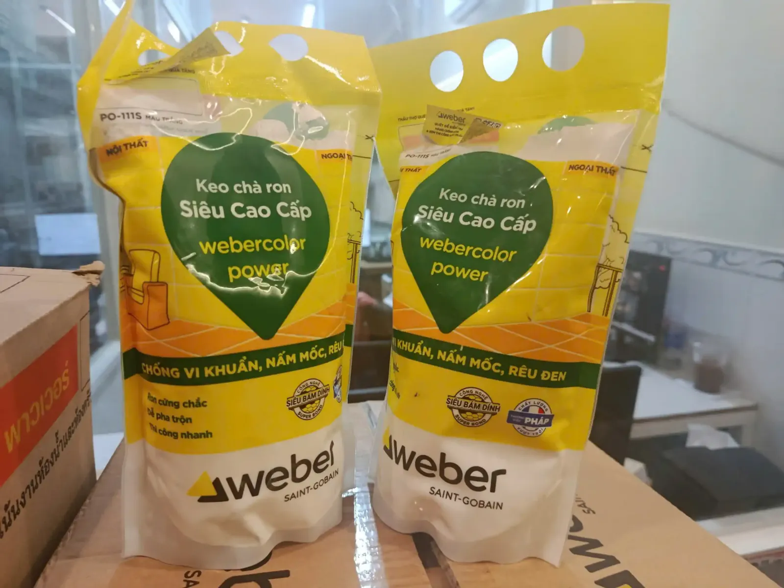dại lý keo chà ron weber - Webercolor Power