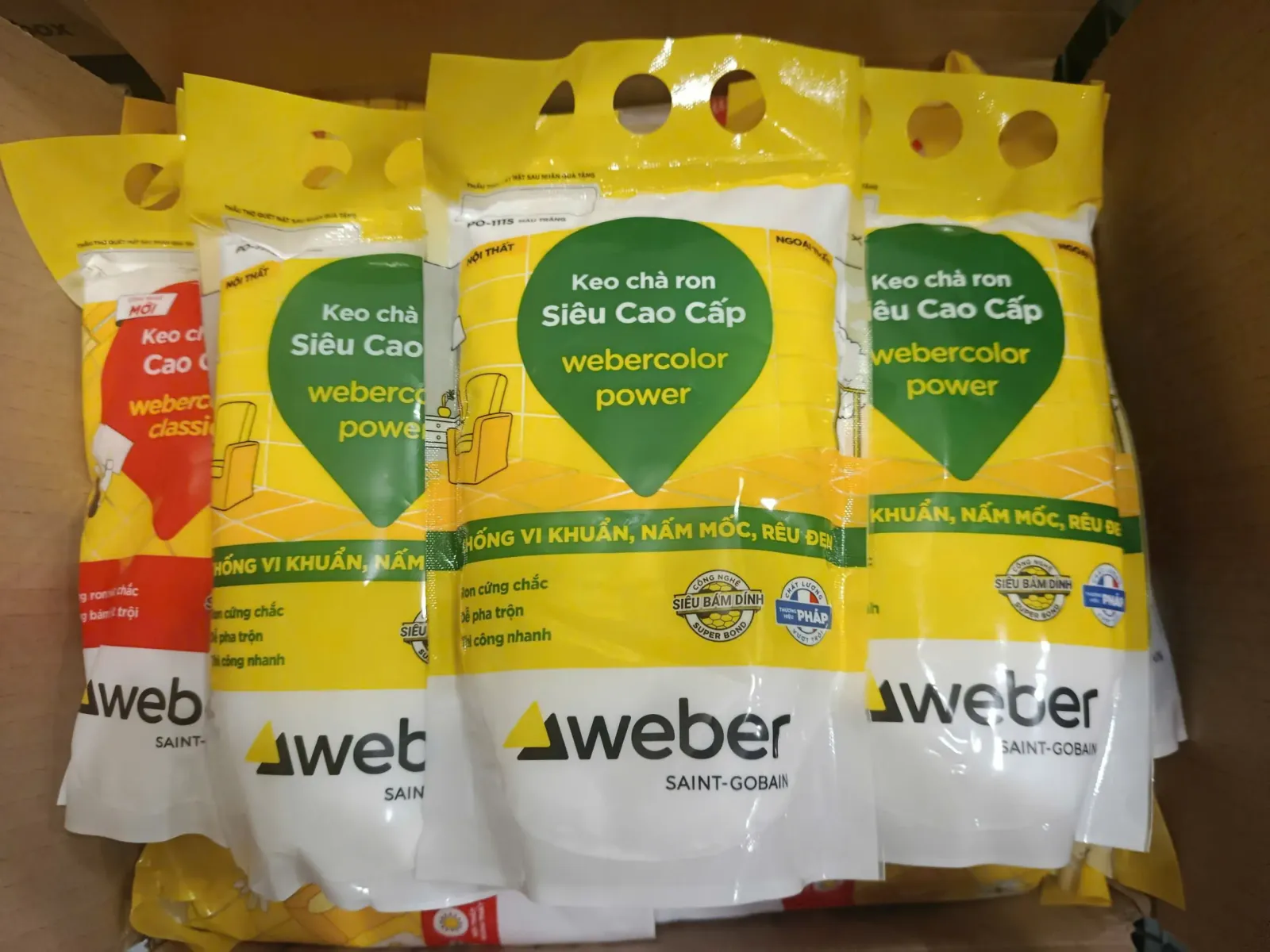 bột chà ron gạch weber - webercolor power